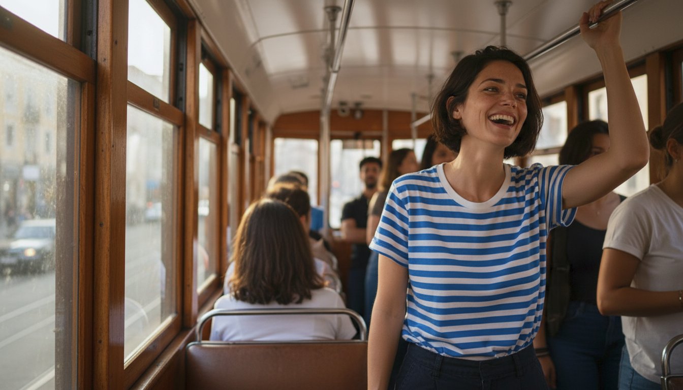 The same Lisbon tram photo without text